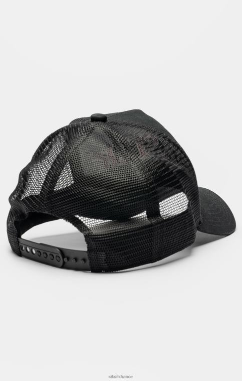unisexe accessoire 6B8NV225 SikSilk casquette trucker à logo ombre en maille noire