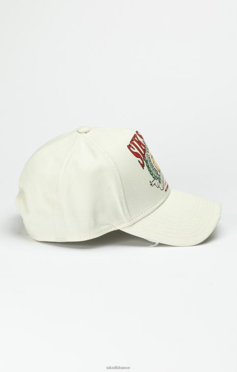unisexe accessoire 6B8NV228 SikSilk casquette trucker universitaire écru
