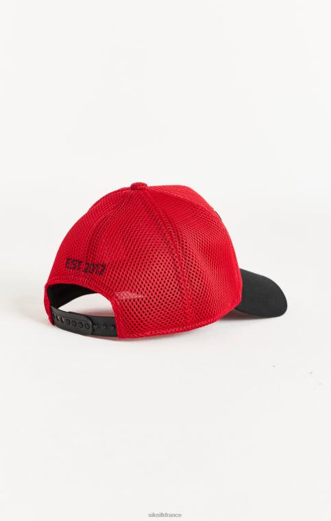 unisexe accessoire 6B8NV241 SikSilk casquette trucker 89 rouge full mesh