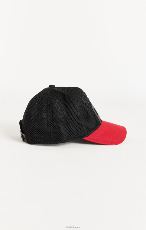 unisexe accessoire 6B8NV242 SikSilk casquette 89 full mesh - noir et rouge