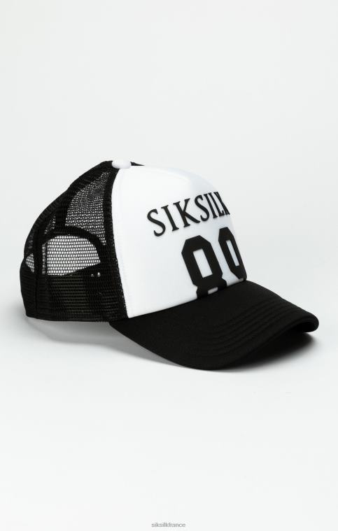 unisexe accessoire 6B8NV249 SikSilk casquette trucker noire en maille mousse 89