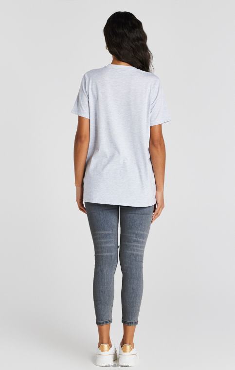 femmes vêtements 6B8NV188 SikSilk jean en denim vieilli bleu délavé