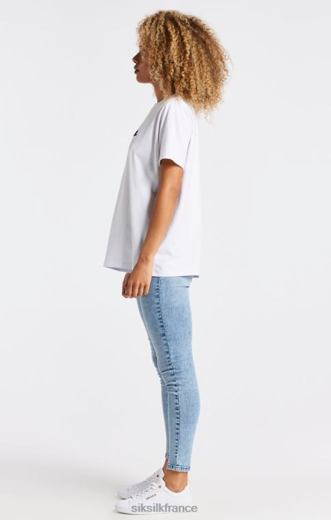 femmes vêtements 6B8NV193 SikSilk jean skinny essentiel à délavage clair