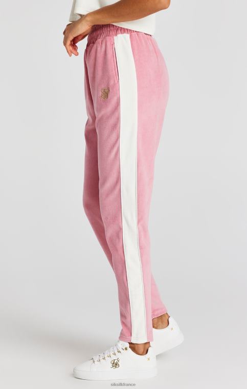femmes vêtements 6B8NV163 SikSilk pantalon de survêtement en velours rose