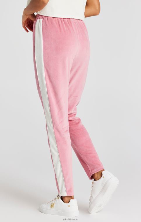 femmes vêtements 6B8NV163 SikSilk pantalon de survêtement en velours rose