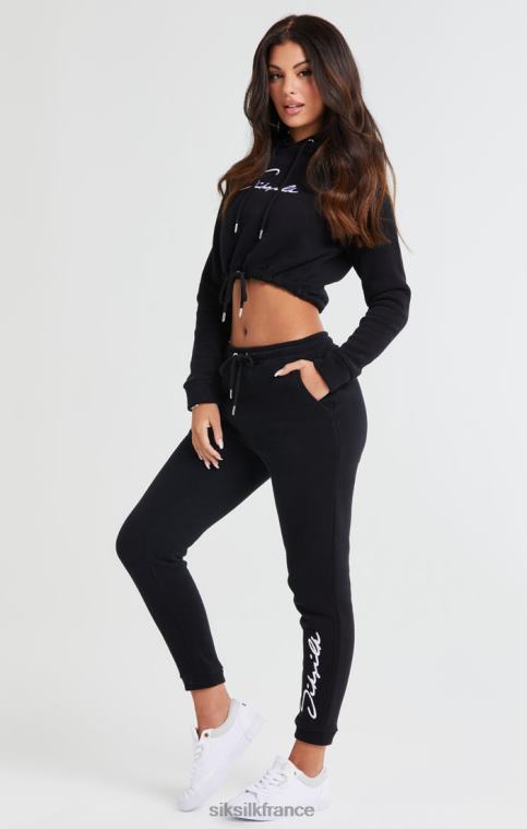 femmes vêtements 6B8NV166 SikSilk jogger essentiel - noir