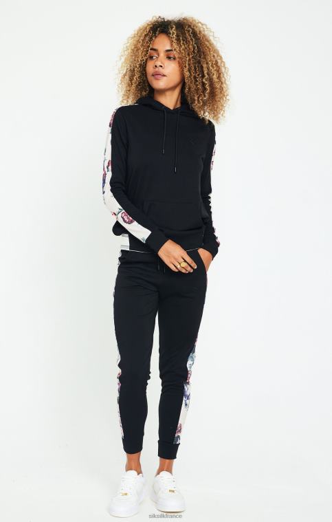 femmes vêtements 6B8NV183 SikSilk pantalon à fleurs botaniques - noir
