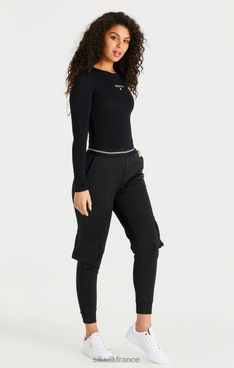 femmes vêtements 6B8NV184 SikSilk pantalon de survêtement cargo noir