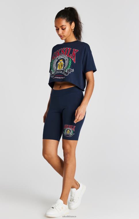 femmes vêtements 6B8NV194 SikSilk short cycliste universitaire bleu marine