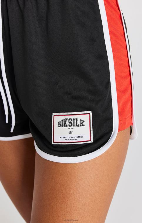 femmes vêtements 6B8NV195 SikSilk short de course noir à empiècements