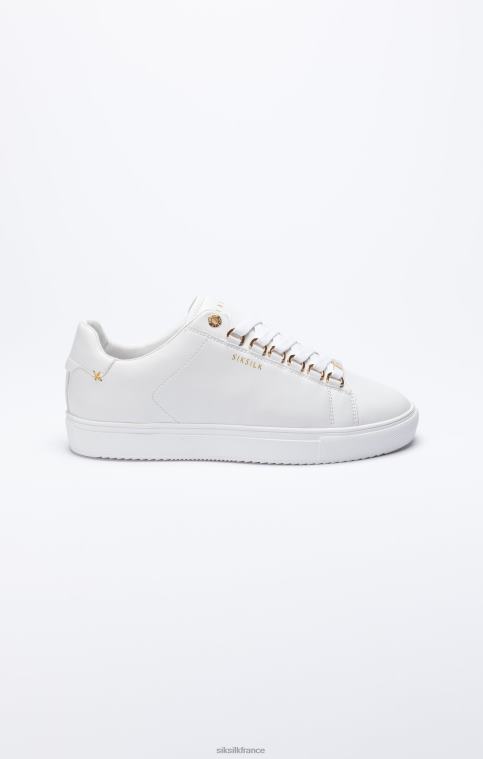 femmes chaussure 6B8NV275 SikSilk barra - blanc blanc & or