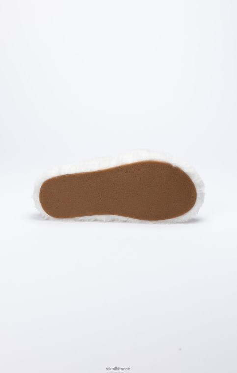 femmes chaussure 6B8NV271 SikSilk pantoufle blanche moelleuse