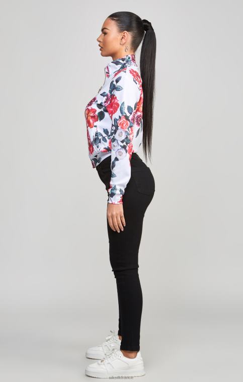 femmes vêtements 6B8NV77 SikSilk haut de survêtement écru à fleurs