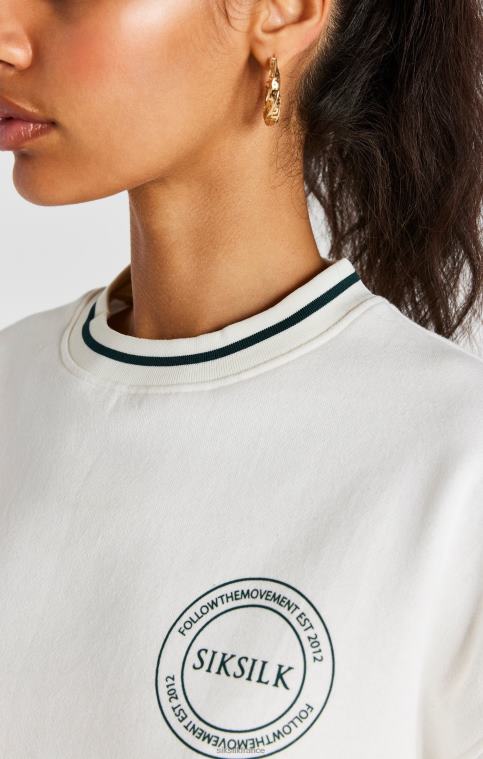 femmes vêtements 6B8NV78 SikSilk sweat court écru