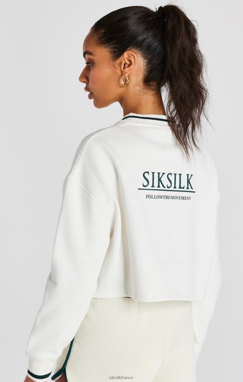 femmes vêtements 6B8NV78 SikSilk sweat court écru
