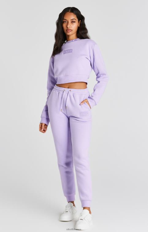 femmes vêtements 6B8NV82 SikSilk sweat-shirt court lilas