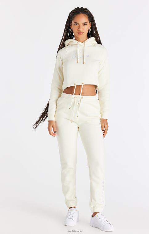 femmes vêtements 6B8NV86 SikSilk sweat à capuche court écru