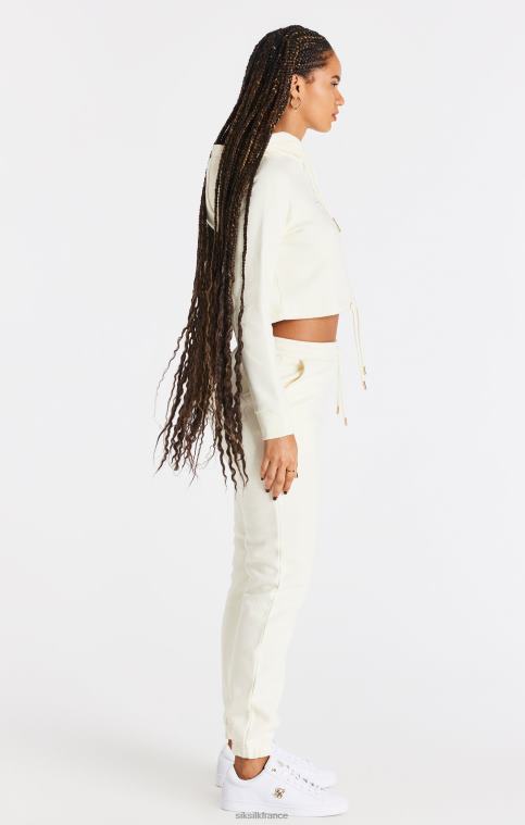 femmes vêtements 6B8NV86 SikSilk sweat à capuche court écru