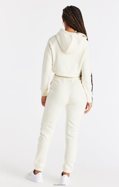femmes vêtements 6B8NV86 SikSilk sweat à capuche court écru