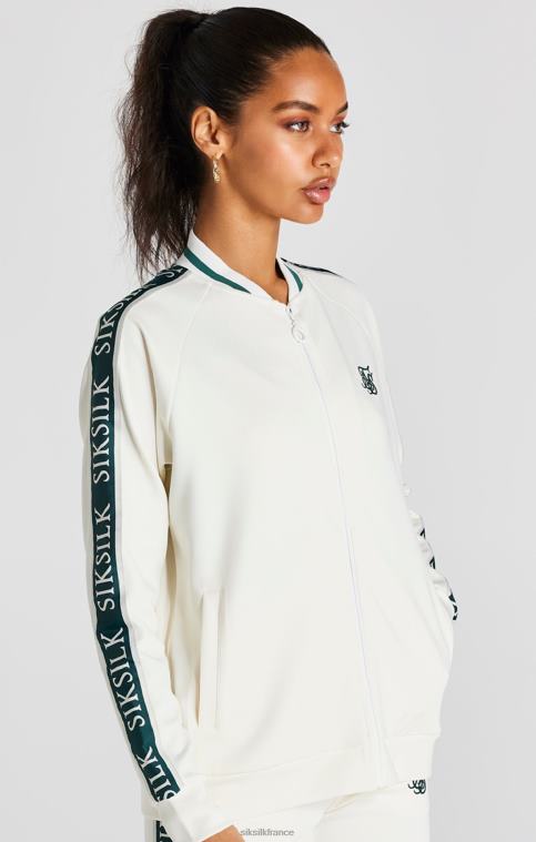 femmes vêtements 6B8NV89 SikSilk bomber à bande écru