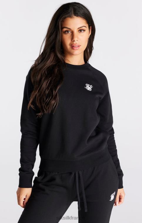 femmes vêtements 6B8NV98 SikSilk sweat ras du cou essentiel noir