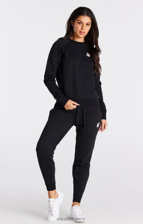 femmes vêtements 6B8NV98 SikSilk sweat ras du cou essentiel noir