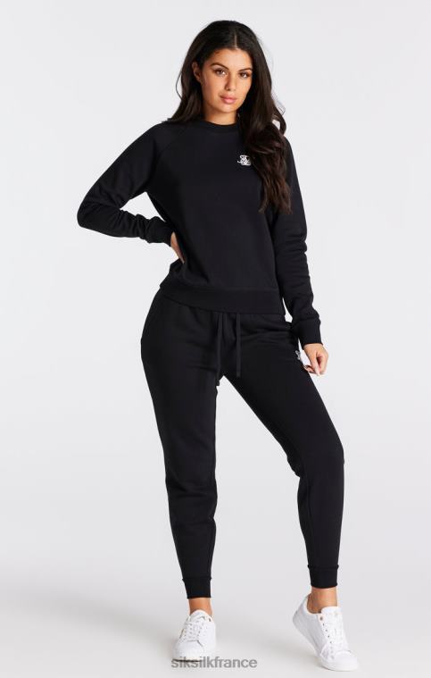 femmes vêtements 6B8NV98 SikSilk sweat ras du cou essentiel noir