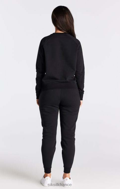 femmes vêtements 6B8NV98 SikSilk sweat ras du cou essentiel noir