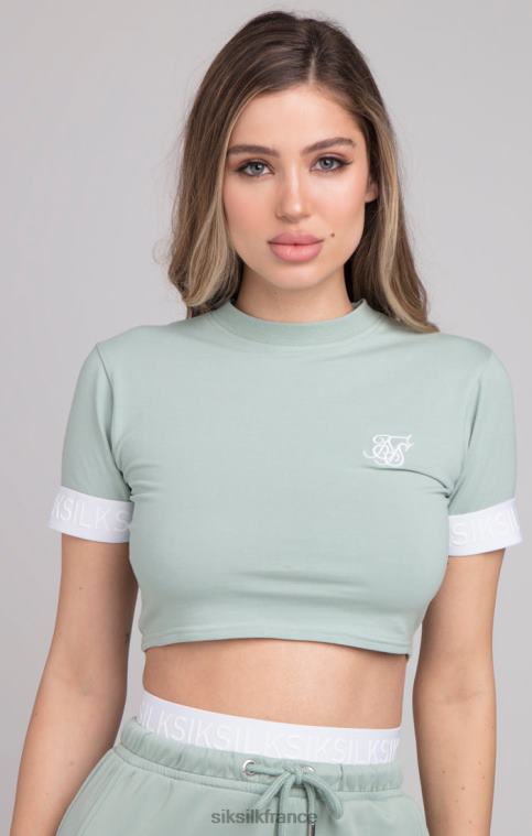 femmes vêtements 6B8NV46 SikSilk t-shirt court vert