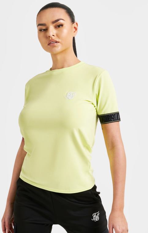 femmes vêtements 6B8NV59 SikSilk t-shirt court jaune à bande
