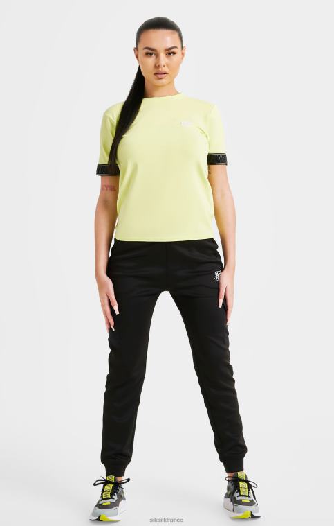 femmes vêtements 6B8NV59 SikSilk t-shirt court jaune à bande