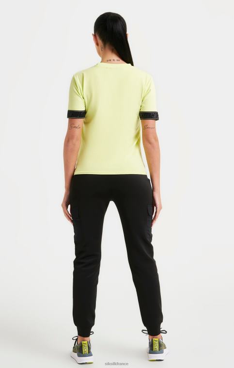femmes vêtements 6B8NV59 SikSilk t-shirt court jaune à bande