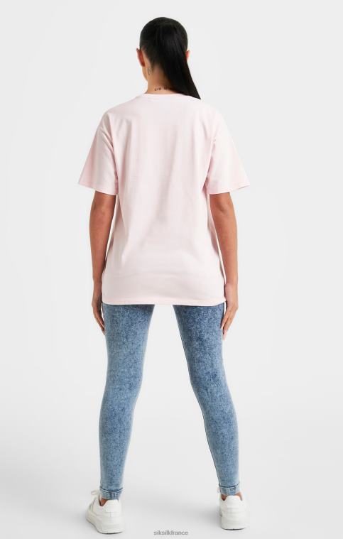 femmes vêtements 6B8NV63 SikSilk t-shirt boyfriend brodé rose