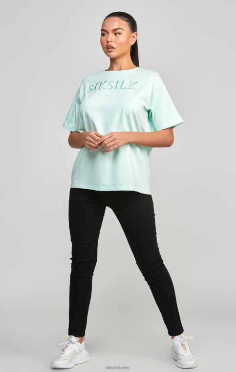 femmes vêtements 6B8NV64 SikSilk t-shirt boyfriend brodé vert menthe