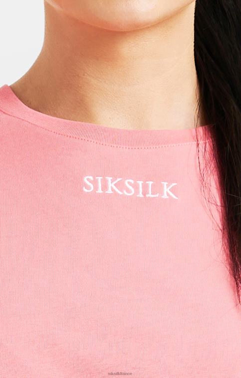 femmes vêtements 6B8NV65 SikSilk t-shirt rose à logo répété
