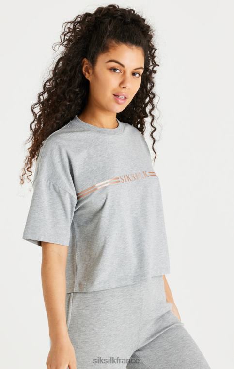 femmes vêtements 6B8NV72 SikSilk t-shirt gris chiné