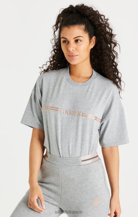 femmes vêtements 6B8NV72 SikSilk t-shirt gris chiné