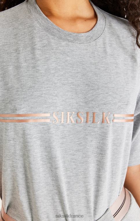 femmes vêtements 6B8NV72 SikSilk t-shirt gris chiné