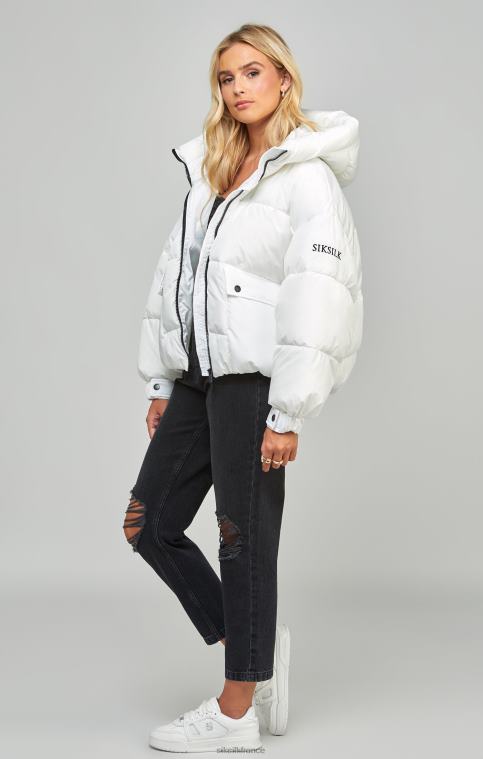 femmes vêtements 6B8NV125 SikSilk doudoune oversize blanche