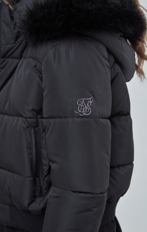 femmes vêtements 6B8NV127 SikSilk parka courte noire