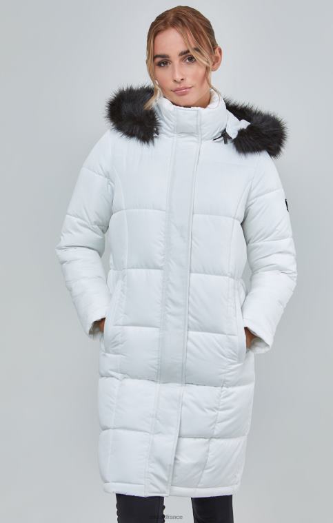femmes vêtements 6B8NV128 SikSilk parka longue matelassée blanche