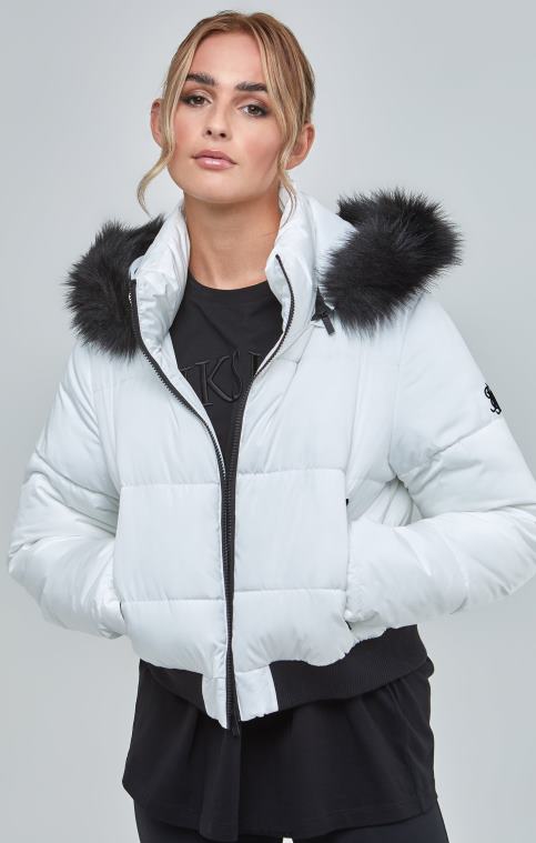 femmes vêtements 6B8NV130 SikSilk parka courte blanche