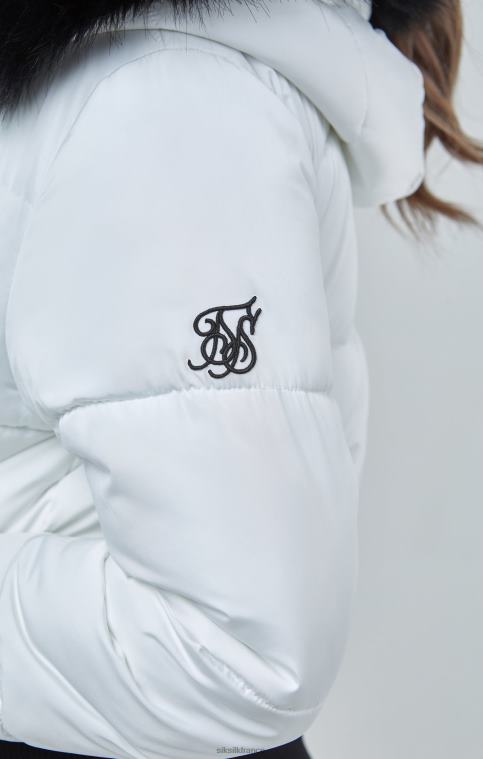 femmes vêtements 6B8NV130 SikSilk parka courte blanche