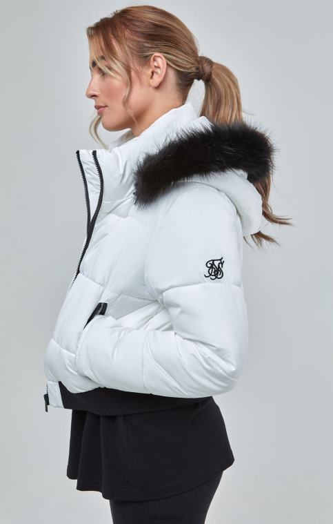 femmes vêtements 6B8NV130 SikSilk parka courte blanche