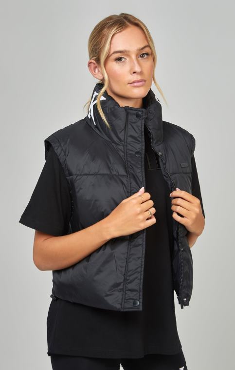 femmes vêtements 6B8NV132 SikSilk gilet court noir