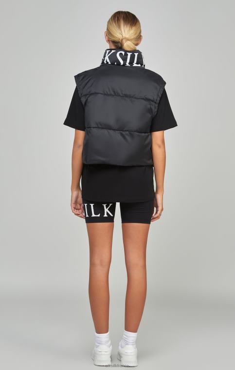 femmes vêtements 6B8NV132 SikSilk gilet court noir
