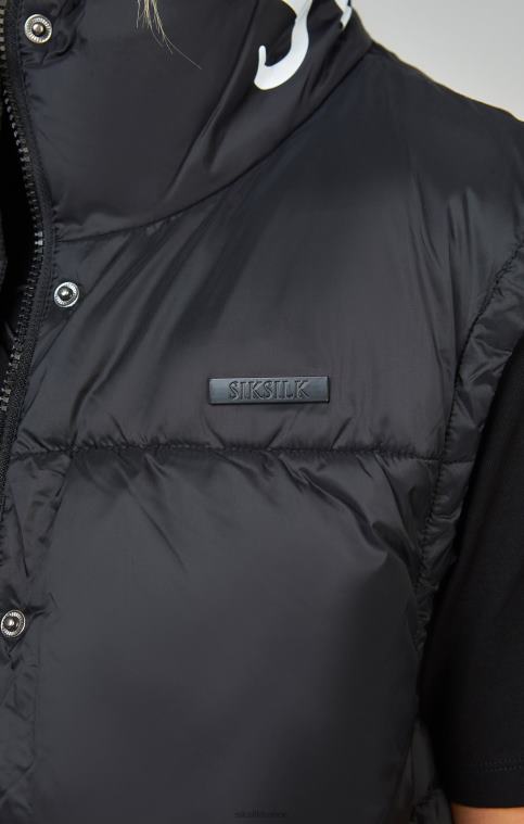 femmes vêtements 6B8NV132 SikSilk gilet court noir