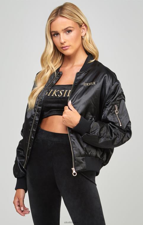 femmes vêtements 6B8NV136 SikSilk blouson aviateur oversize ultra brillant