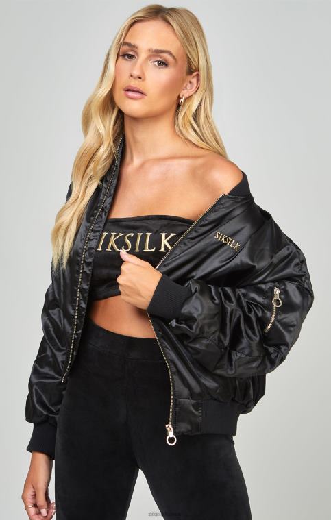 femmes vêtements 6B8NV136 SikSilk blouson aviateur oversize ultra brillant