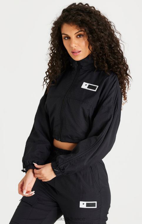femmes vêtements 6B8NV139 SikSilk veste courte noire froncée